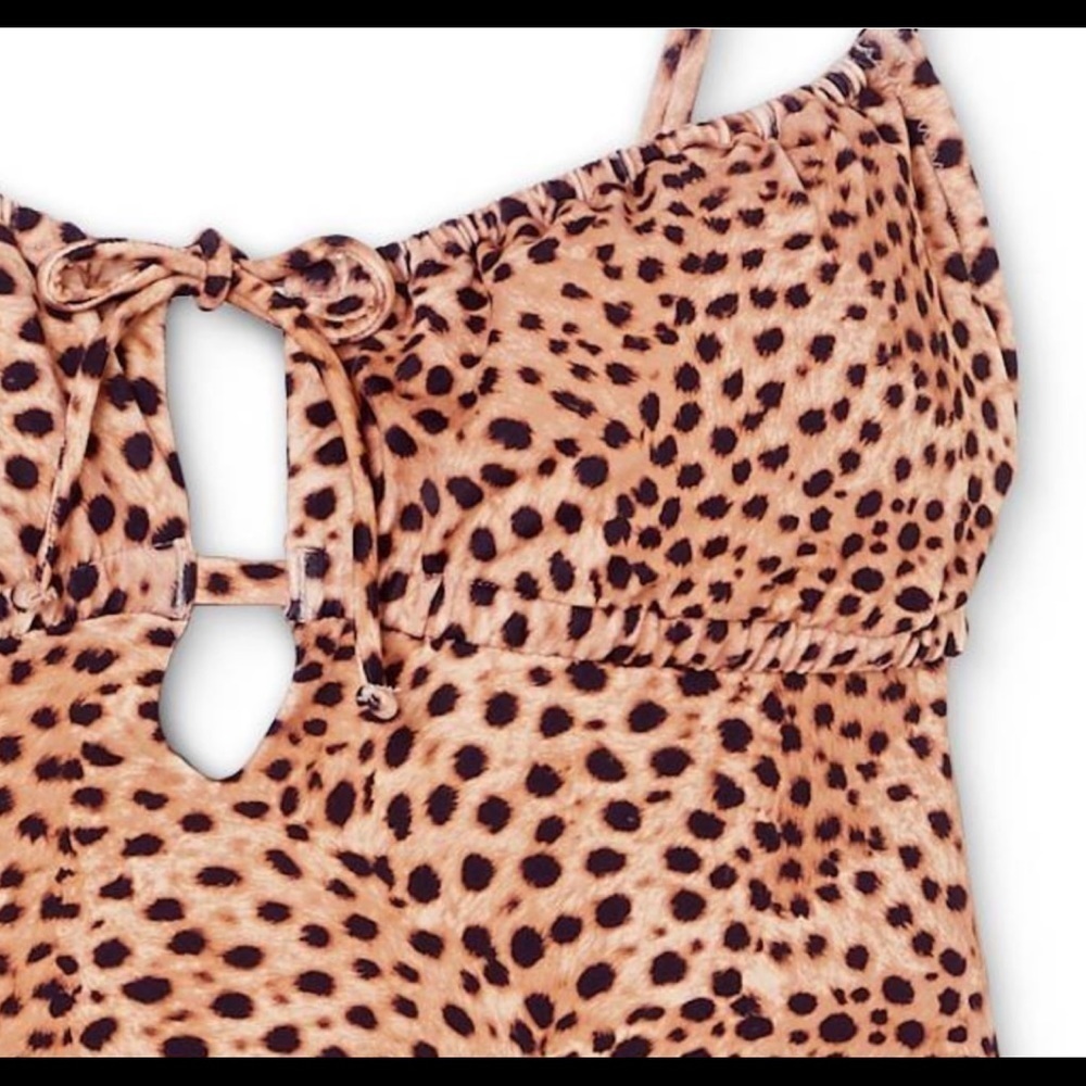 Shade & Shore/ NWT/ Women's Tunnel Keyhole One Piece Swimsuit / M/ Animal Print - Picture 6 of 6